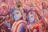 Radha Krishna   By Pratibha Mistry : art, artist, canvas, colourful, hindu, indian, oil, painting, Pratibha Mistry, pratibhamistry.com, Radha Krishna, religious